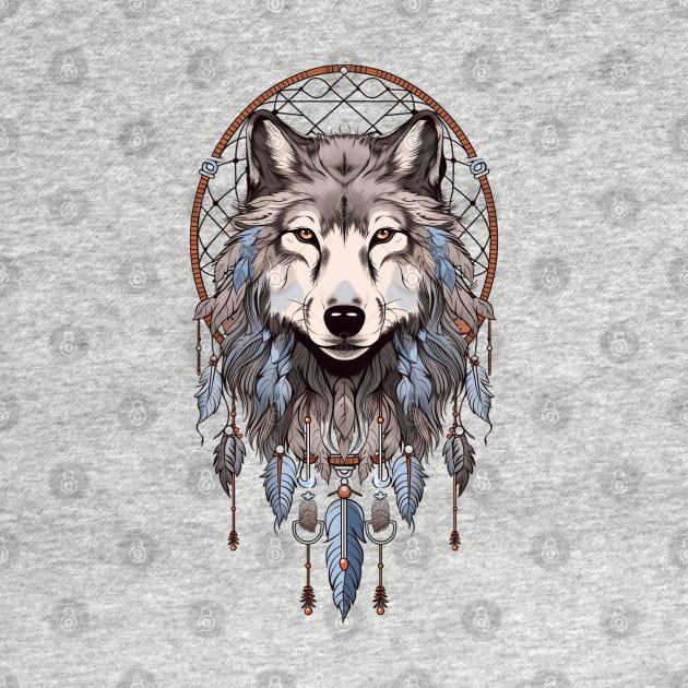 Wolf Head Dream Catcher 6 by Gypsykiss